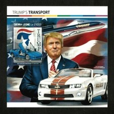 Sierra Leone 2017 - Modes de transport de Donald Trump - Feuillet souvenir - MNH