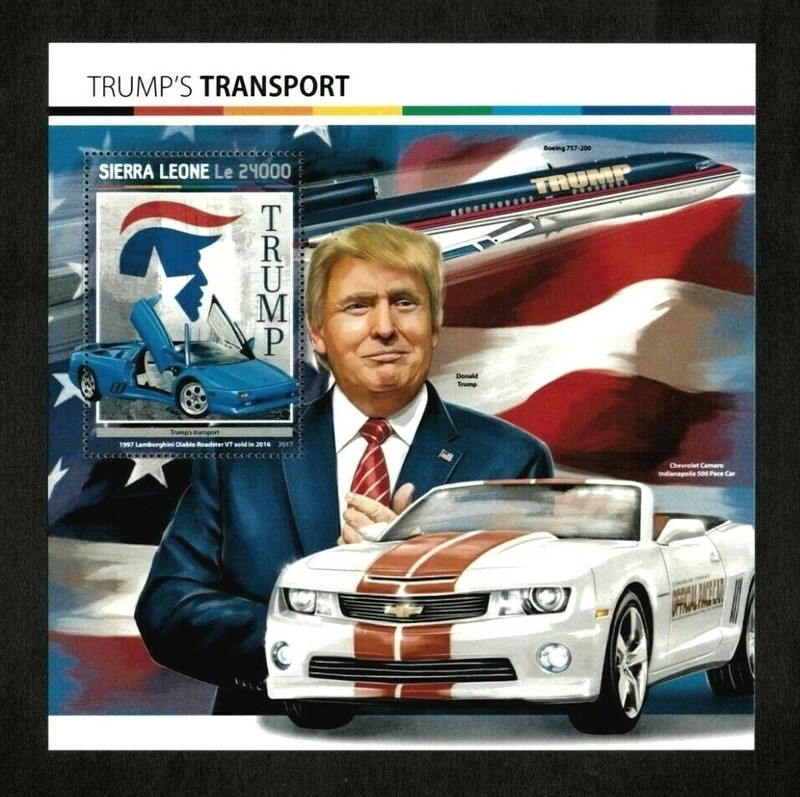 Sierra Leone 2017 - Transportation Modes of Donald Trump - Souvenir Sheet - MNH