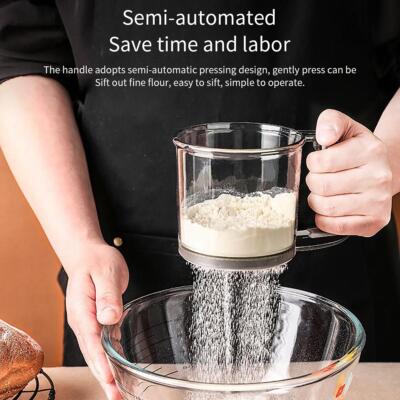 40 Mesh Semi-auto Flour Sieve - Kitchen Baking with Capacity Scale