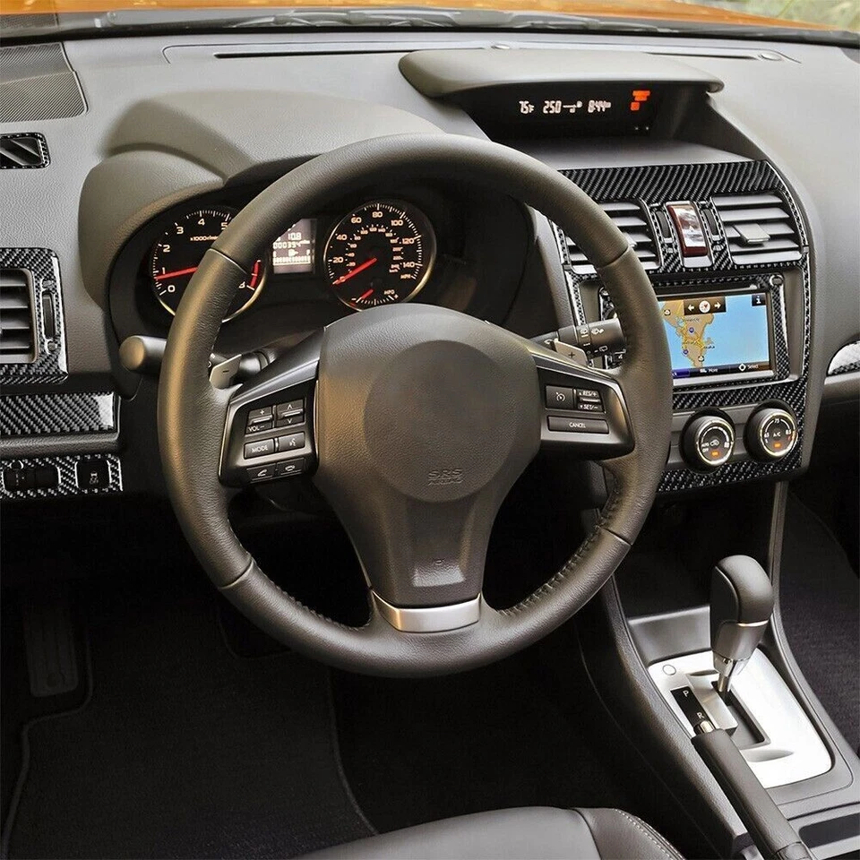 Kits de fibra de carbono de 13 piezas embellecedores interiores para Impreza XV Crosstrek 2012-14 Foto 4 de 4