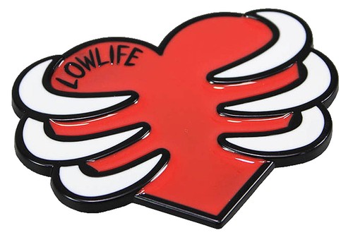 Fibbia da cintura cuore Lowlife in nero e rosso - Foto 2 di 5