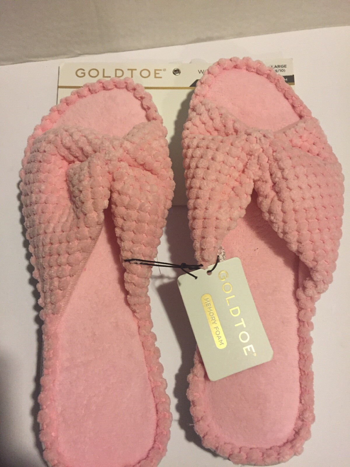 PANTOFOLA D’ORO Pantofole donna punta oro rosa floreale Misha nuove con etichetta taglia M Medium 9 10. G