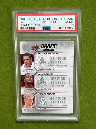 James Harden PSA 10 ROOKIE CARD Chase Budinger RC 2009 Upper Deck ARIZONA STATE - Picture 7 of 24