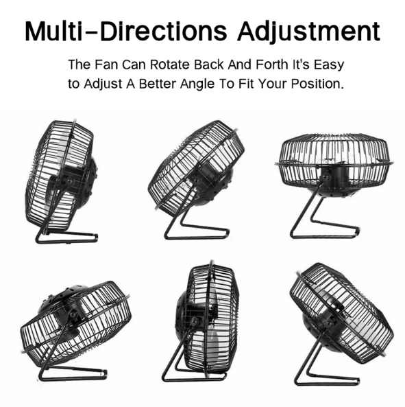 Mini Desk Fan Small Quiet Cooler USB Powered Portable Table Fan Christmas Gift - Image 4 of 4