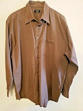 Gitman Bros Mens 2XLT Vintage Style Casual Shirt Brown Beige Checker USA Made