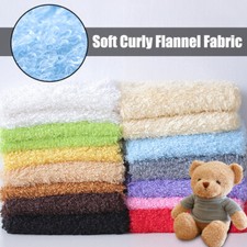 Curly Teddy Faux Fur Fabric Furry Plush Soft Fleece Material DIY Material