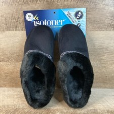 Isotoner Women's Black Slip On Clogs Slippers with Memory Foam Size SM 6.5-7