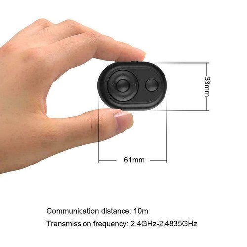 Remote Shutter Clicker Wireless Bluetooth Selfie Button Trigger Controller F3C4 - Afbeelding 11 van 12