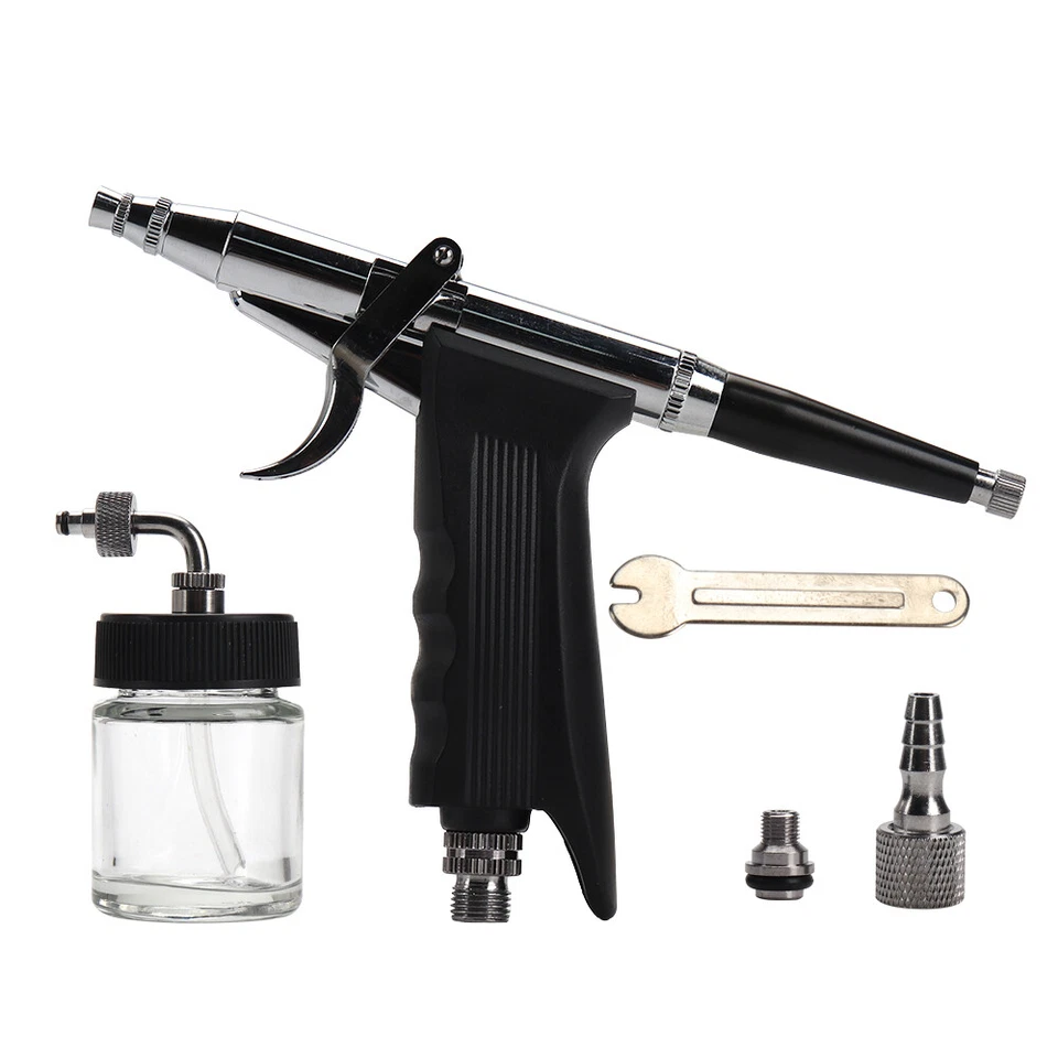 Mini Airbrush Compressor Kit Dual Action Spray Gun for Art Tattoo Nail Painting - Image 4 of 4