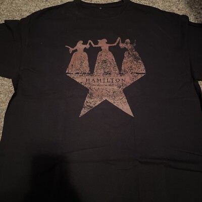 hamilton schuyler sisters adult XL logo t shirt broadway musical