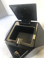 Ashtray, Portable Ash Tray with Smart Induction Lids USB Rechargeable Ash Tray