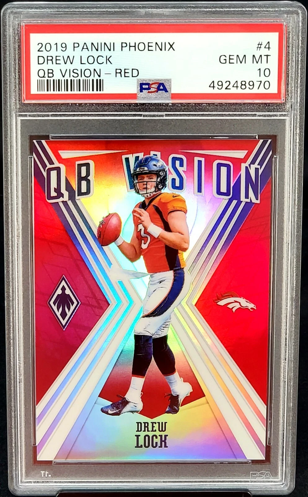 Drew Lock Panini Phoenix QB Vision #4 Red