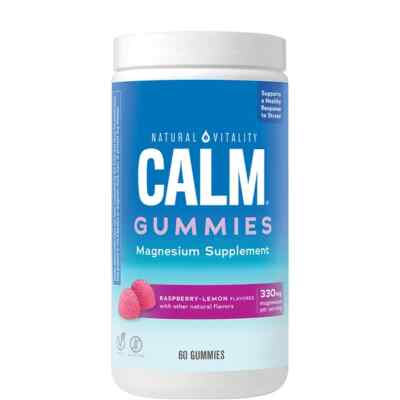 Natural Vitality CALM Magnesium Citrat Gummis Himbeere-Zitrone 60 Gummis