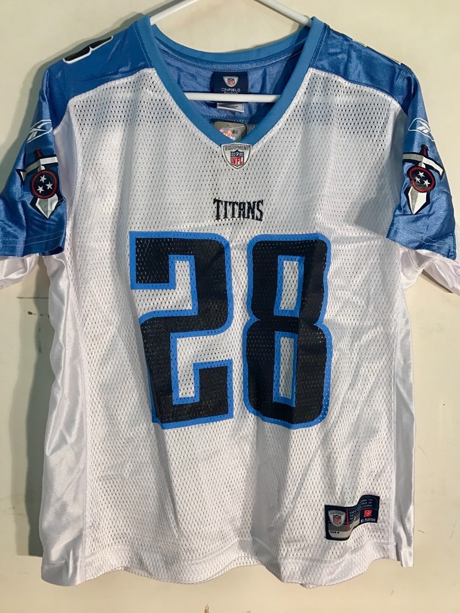 Reebok Women's NFL Jersey Tennessee Titans Chris Johnson White sz
