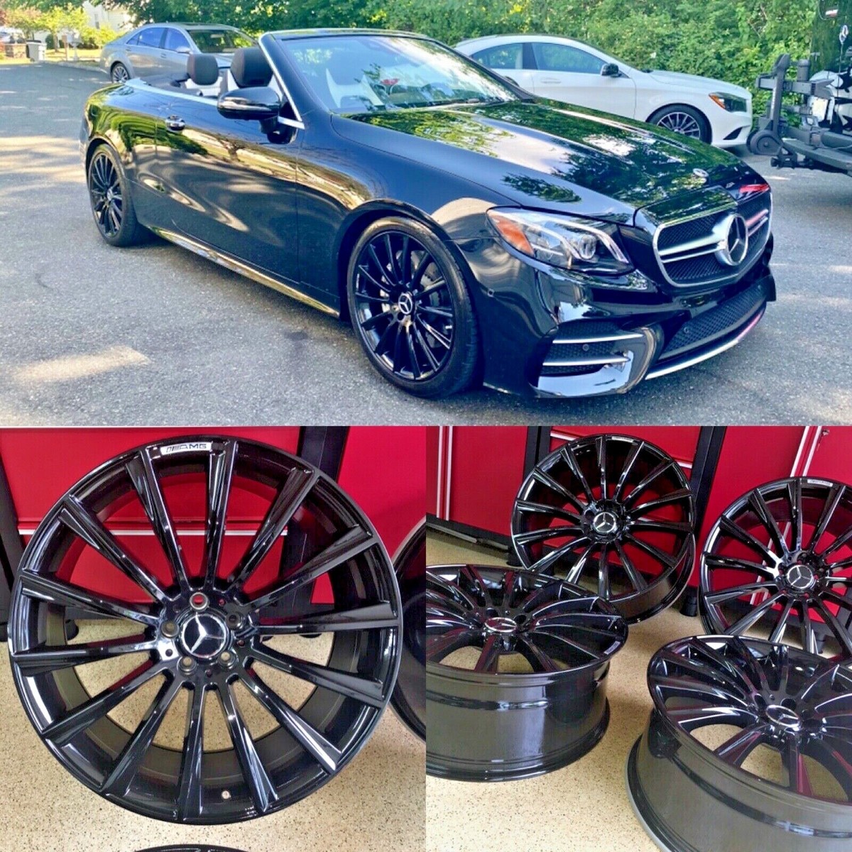 MERCEDES 18 INCH NIGHT EDT RIMS WHEELS SET4 NEW E350 E300 E400 E53