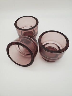 set of 3 IKIA Purple Tea Lite candle cups