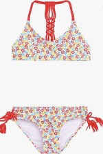 Kanu Surf Girls' Willow V-Neck Bikini Beach Sport 2-Piece Swimsuit Size 2