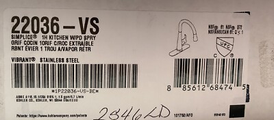 Kohler Simplice Touchless Pull-down Kitchen Faucet In Vibrant Stainless Steel 
