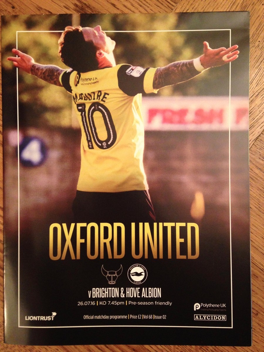 Oxford United v Brighton Pre Season Friendly Played 26/07/2016