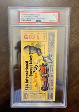 PSA 5 1954 INDIANAPOLIS INDY 500 TICKET STUB BILL VUKOVICH *LOW POP UNDERGRADED