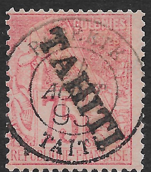 Tahiti様③ Tahiti stamps 1893 YV 17 signed CANC VF | eBay