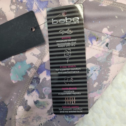 Bebe Sport Women's Bike Shorts With Pockets Poly Spandex Abstract Pattern Sz 1X - Picture 6 of 11