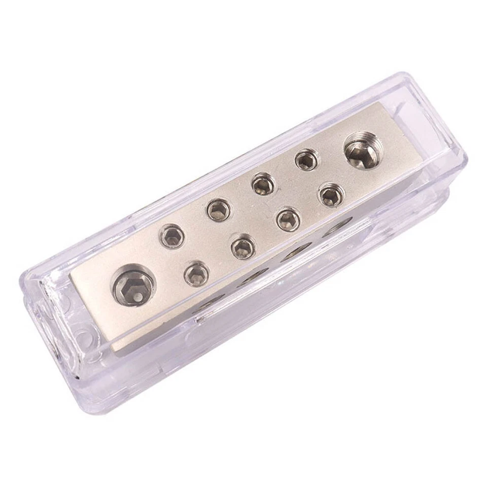 2pcs A4A 0/2 Gauge To 8 X 8 Gauge Power/Ground Distribution Block Brass - Image 4 of 4