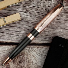 Executive Black Lacquer & Rose Gold Cross Gri...