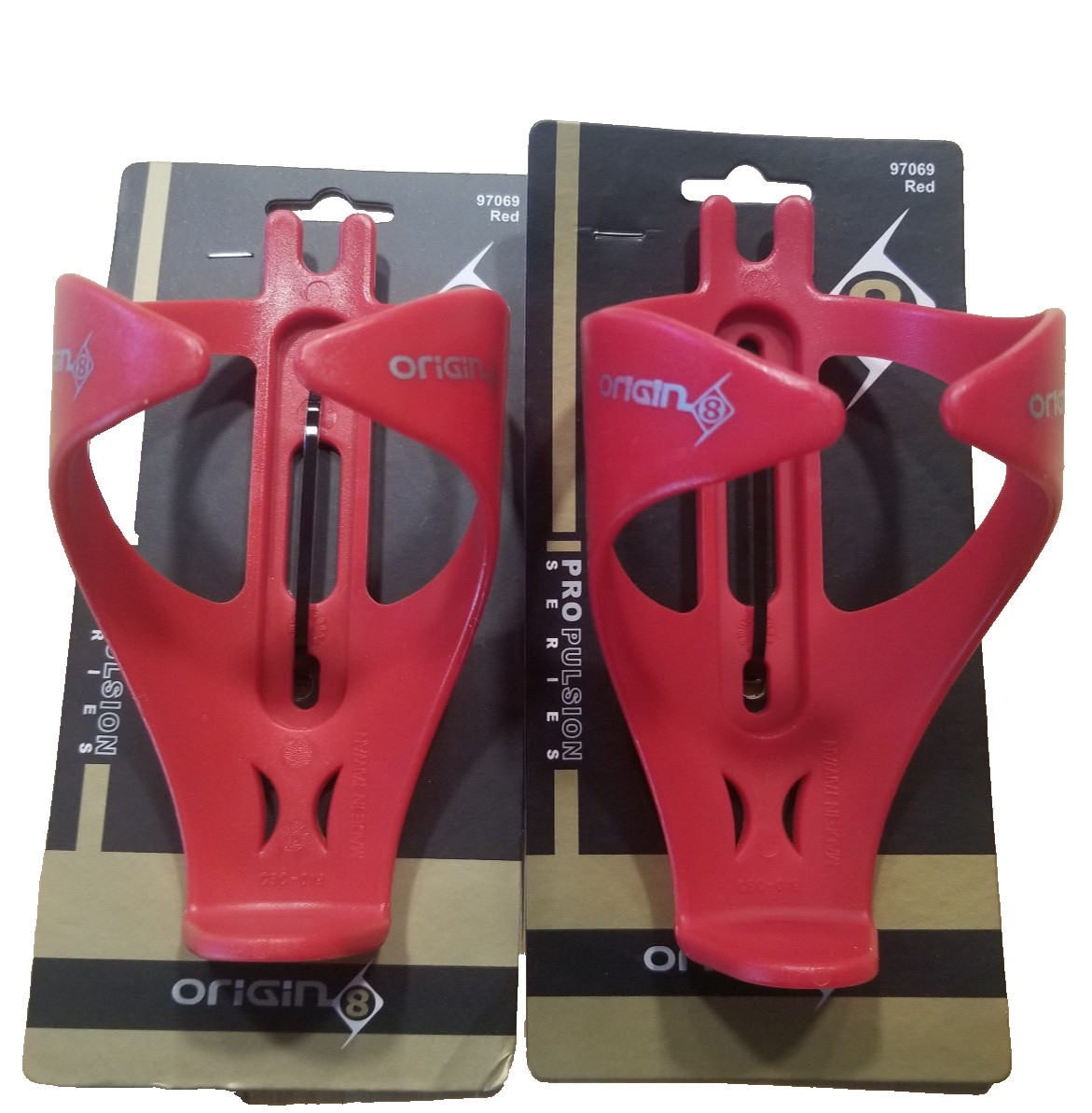 Origin8 Fiber-Wing red bottle cages 20 grams ,27 grams 2 bot