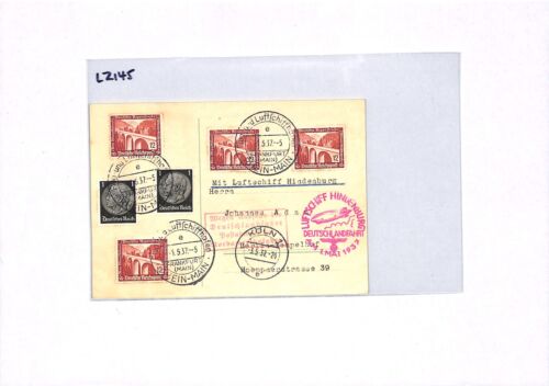 GERMANY Zeppelin HINDENBURG Final Flight Card 1937 *DROP MAIL* Cologne Z145 - Picture 9 of 10