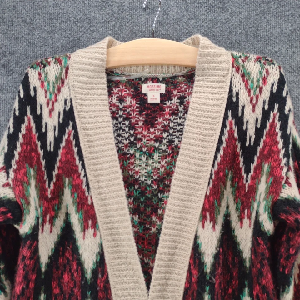 Mossimo Supply Co. Women's Open Front Cardigan Sweater Small Multi Tribal - Image 3 of 4
