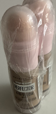 2 pcsMaybelline New York Instant Age Rewind Perfector Glow Light Lqd  Foundation