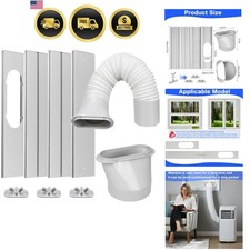 Portable Air Conditioner Window Vent Kit With 5.9 Exhaust Hose Ac Window Ve...