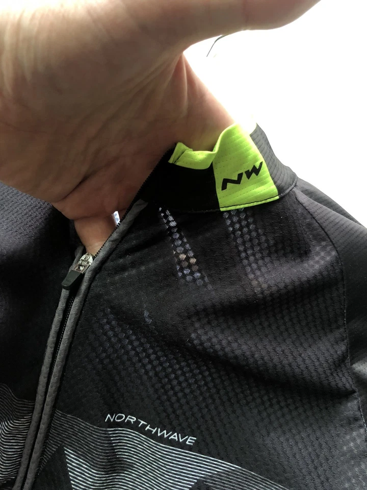 Мужская велосипедная майка Northwave XXL с коротким рукавом на молнии для дорожного велосипеда топ черная - Изображение 2 из 4