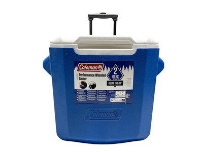 Camping Kühlschrank 28QT Excursion Wheeled Cooler Coleman 26L blau