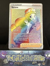 Pokemon Card Serena 207/195 Sword & Shield Silver Tempest Rainbow Rare NM