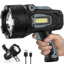 Rechargeable Spotlight, 2000,000 Lumens Super Bright Led Spotlights Flashligh...