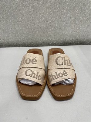 Chloe Woody Mule Sandals Women's US 8.5, Blushy Beige | eBay