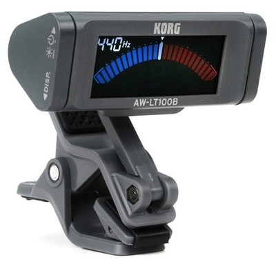 AW-LT100B Clip-on Tuner for Bass w/ 100-Hour Battery Life and Color LCD Display