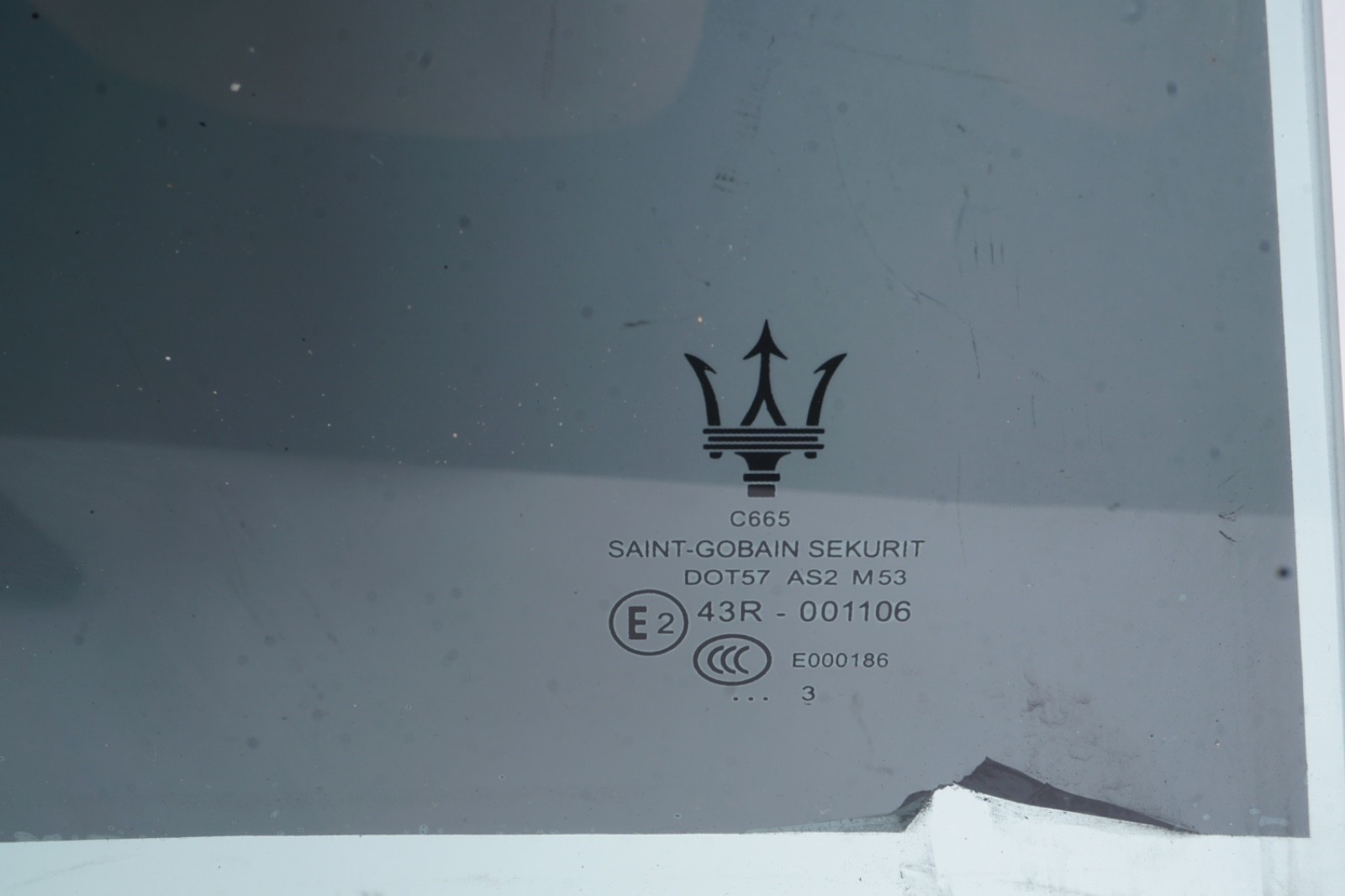 2014 - 2017 Maserati Ghibli Rear Right Passenger Side Door Window Auto Glass Oem