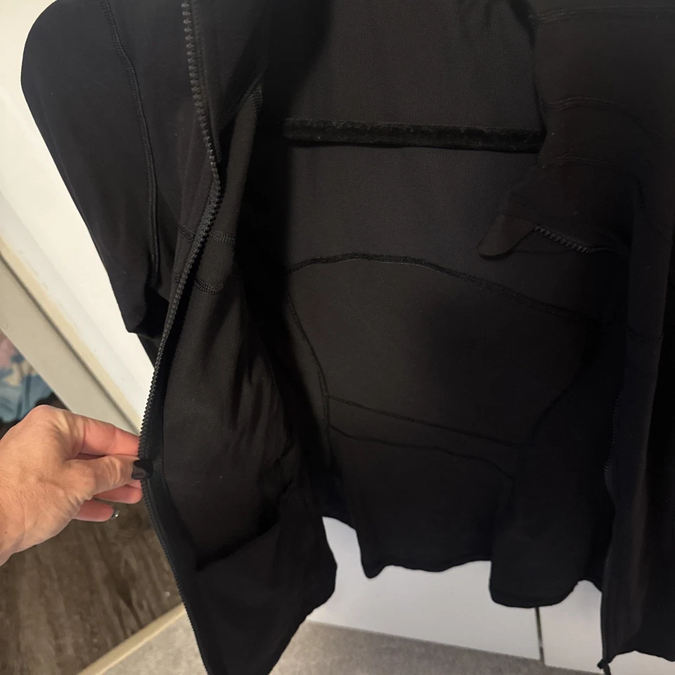 Chaqueta para mujer Lululemon Define cremallera completa Luon manga larga talla 10 negra 10 Foto 4 de 4