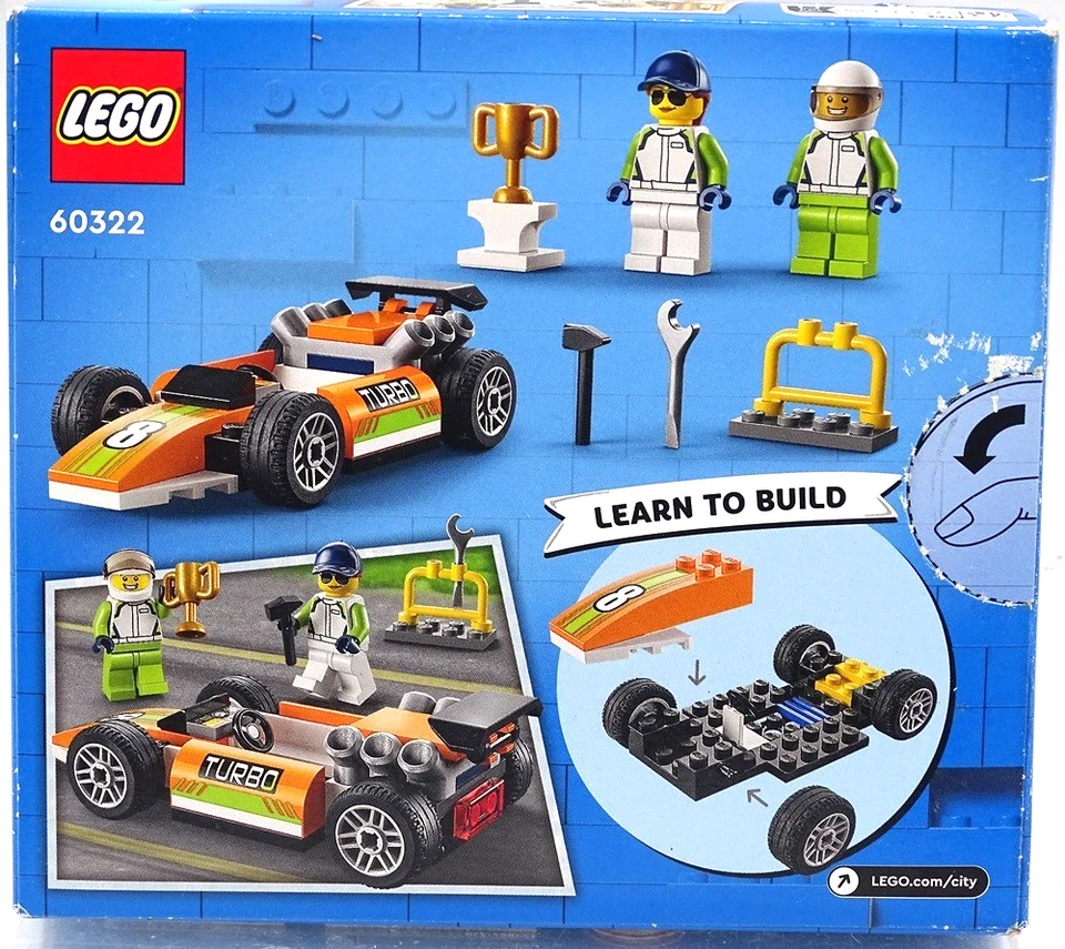 LEGO -- CITY -- 60322 -- LA VOITURE DE COURSE -- BOITE NEUVE SCELLÉE - Photo 2/2