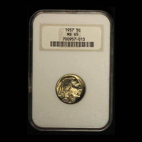 1937 5c Buffalo Nickel NGC MS65 - Free Shipping USA