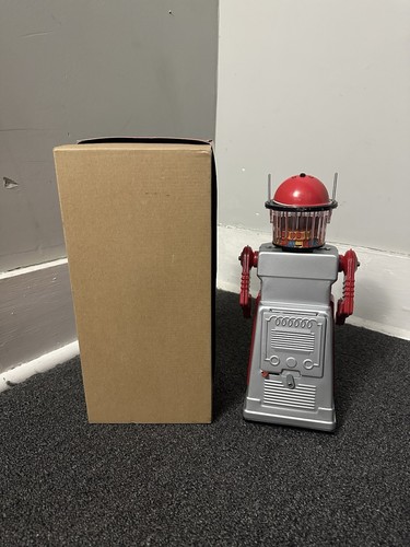 Mr. Chief Smoky Roboter Batteriebetrieb Blechspielzeug KO Japan Design Silber. (85) - Bild 10 von 23