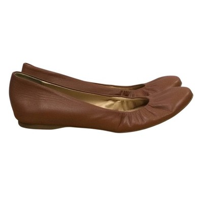 J. Crew Balletcore Light Academia Preppy Leather Minimalist Ballerina Flat 7.5
