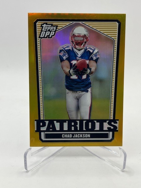 2007 TOPPS DRAFT PICKS CHAD JACKSON RC GOLD REFRACTOR #D 04/25 SSP PATRIOTS