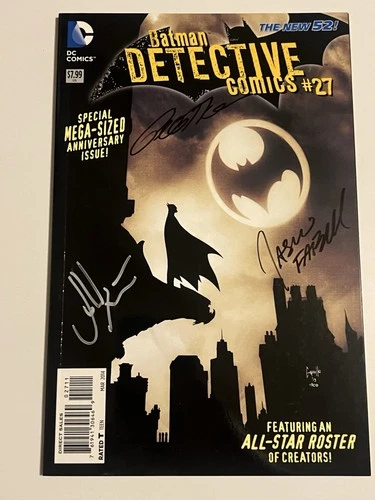 DETECTIVE COMICS #27 SIGNED BY JASON FABOK, JOHN LAYMAN & PETER TOMASI SDCC NM