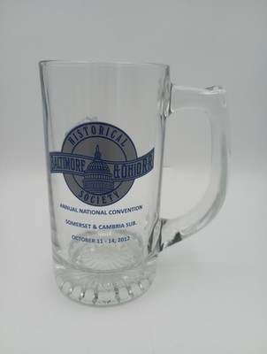 B & O RR Mug Stein Beer Glass 5.5'' Baltimore Ohio RR Historical Soc 12 Oz 2012