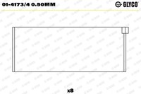 Glyco Pleuellager 01-4173/4 0.50Mm FüR CitroËN Peugeot Renault Talbot