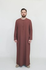 Elaa Mens Thobe Mahogany Kamar Oud Santal Size XL 2T Kids NWT